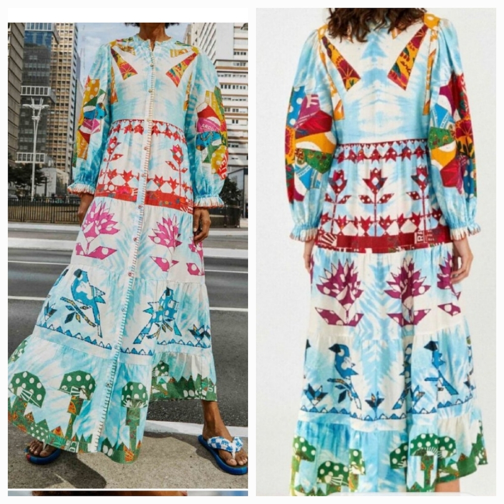 S/M Farm Rio Tye Dye Maxidress